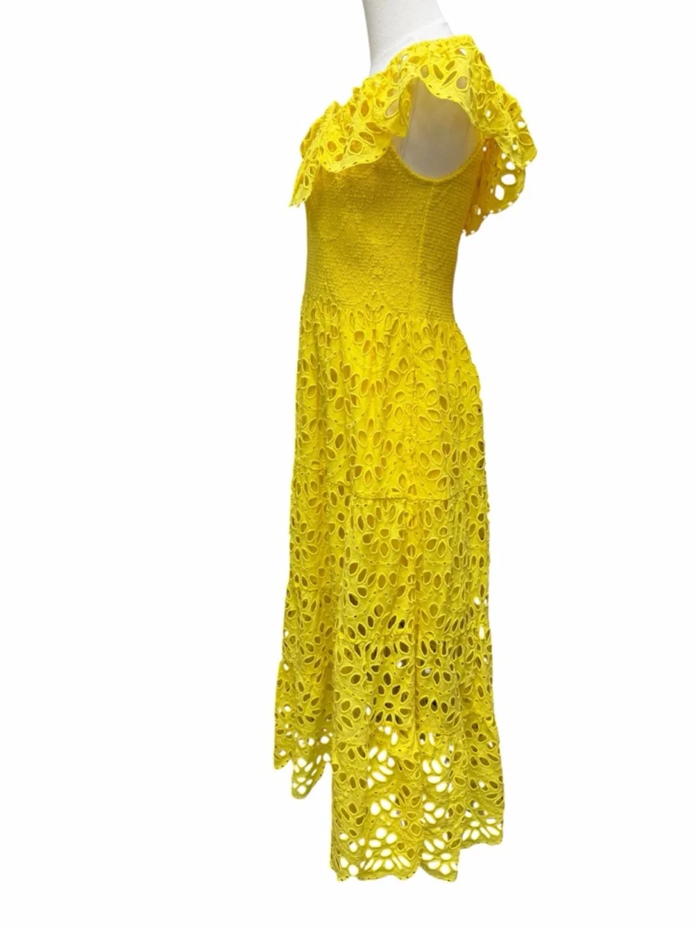 F-9 Figue Phoebe Dress in Sunshine Yellow - Picture 4 of 10